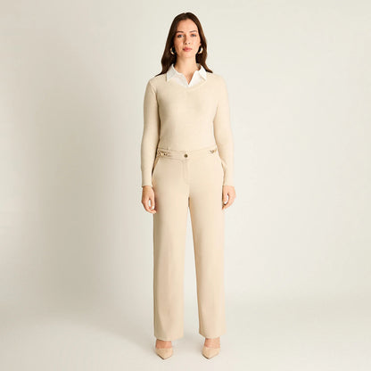 Pantalón Mujer Formal Arena Corte Recto