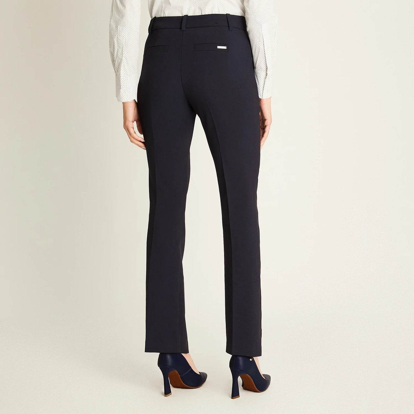 Pantalón Mujer Formal Azul Recto