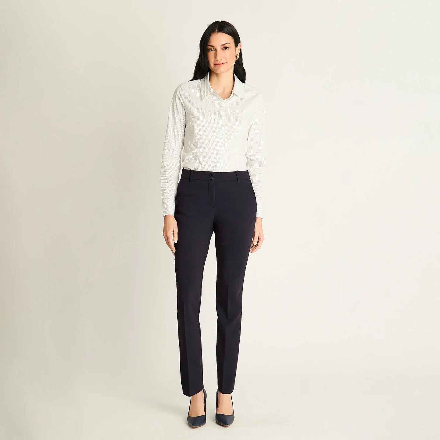 Pantalón Mujer Formal Azul Recto