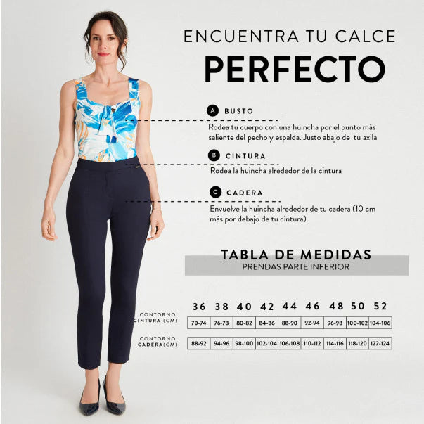 Pantalón Mujer Formal Slim Azul