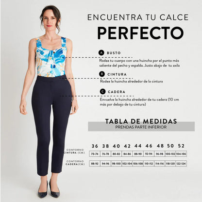 Pantalón Mujer Formal Slim Azul
