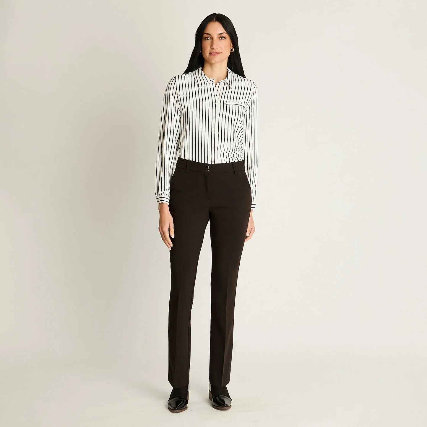 Pantalón Mujer Formal Negro Recto