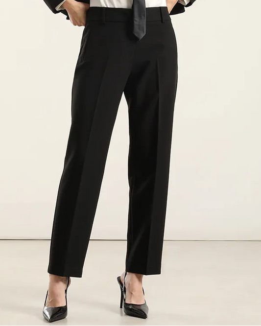 Pantalon Mujer Sastre Tiro Alto Negro