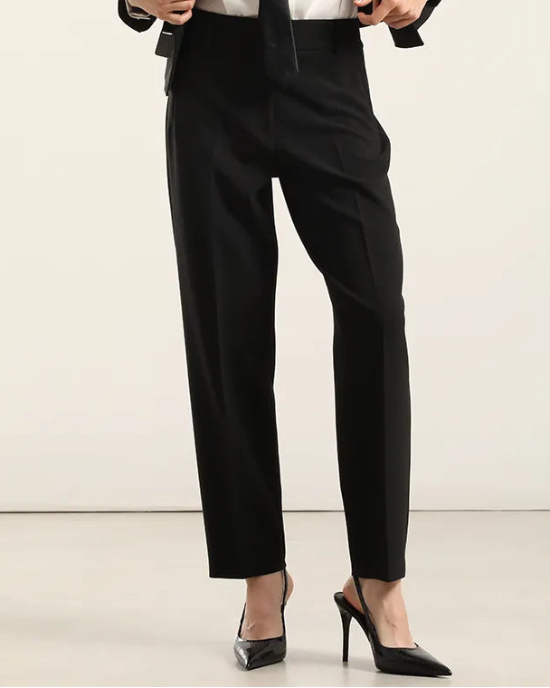 Pantalon Mujer Sastre Tiro Alto Negro