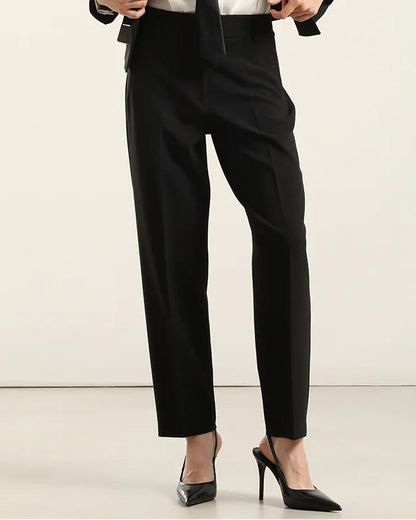 Pantalon Mujer Sastre Tiro Alto Negro