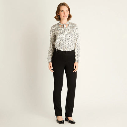 Pantalón Mujer Negro Recto