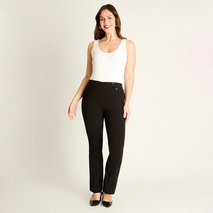 Pantalón Mujer Negro de Corte Recto