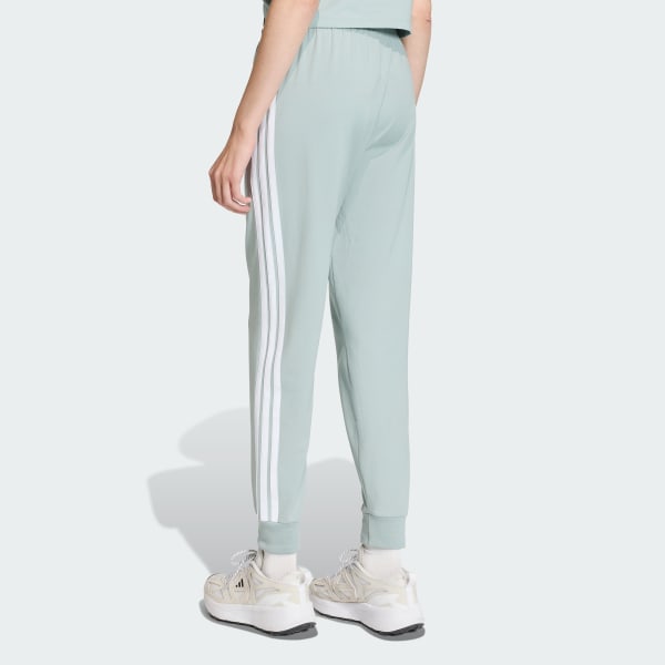 Pantalón Mujer de Buzo Essentials 3 Tiras Verde Suave