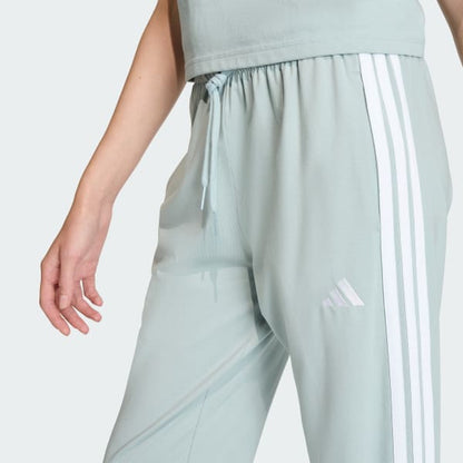 Pantalón Mujer de Buzo Essentials 3 Tiras Verde Suave