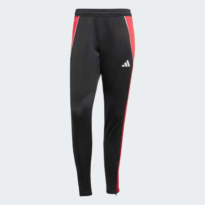 Pantalón Hombre Futbol de Entrenamiento Tiro 24 Negro/Rojo