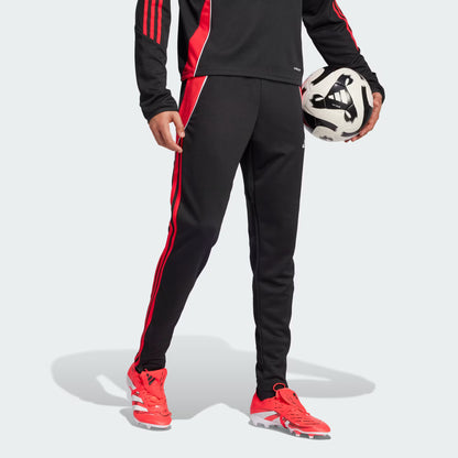 Pantalón Hombre Futbol de Entrenamiento Tiro 24 Negro/Rojo