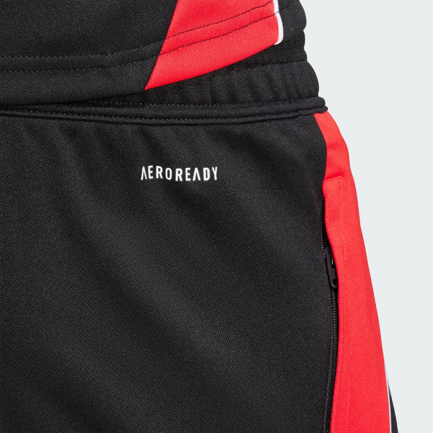 Pantalón Hombre Futbol de Entrenamiento Tiro 24 Negro/Rojo