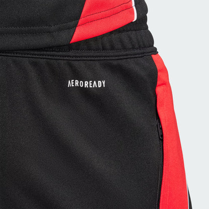 Pantalón Hombre Futbol de Entrenamiento Tiro 24 Negro/Rojo