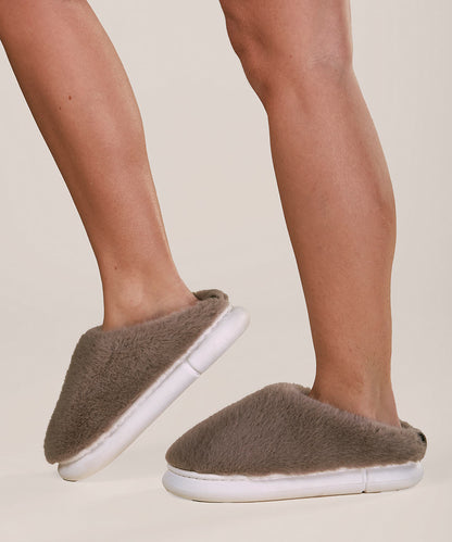 Pantufla Mujer Slipper Café