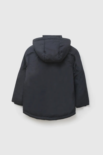 Parka Escolar Niño Azul Con Forro De Polar Azul