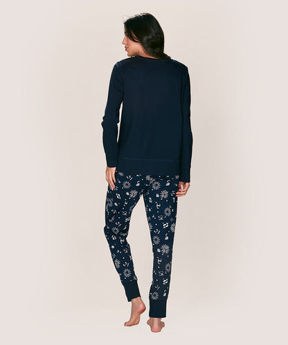 Pijama Mujer Cotton Azul