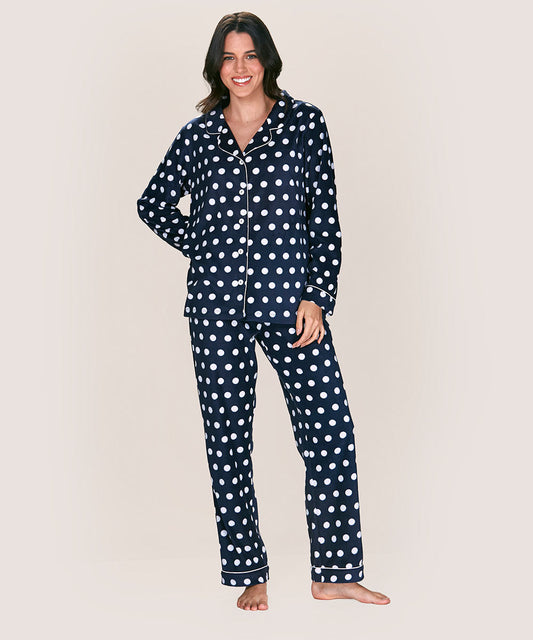 Pijama Mujer Micropolar Con Pretina Elasticada Azul