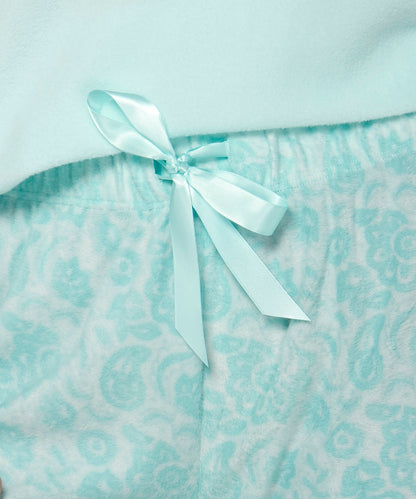Pijama Mujer Micropolar Estampado Menta