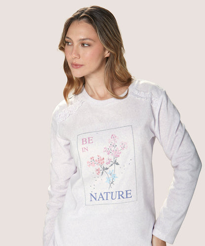 Pijama Mujer Micropolar Lila