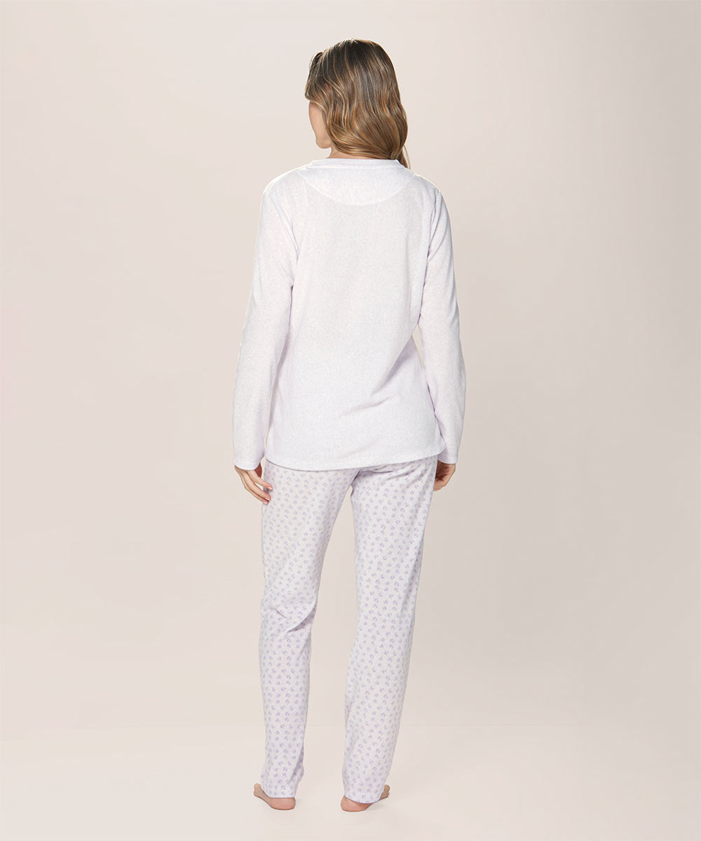 Pijama Mujer Micropolar Lila