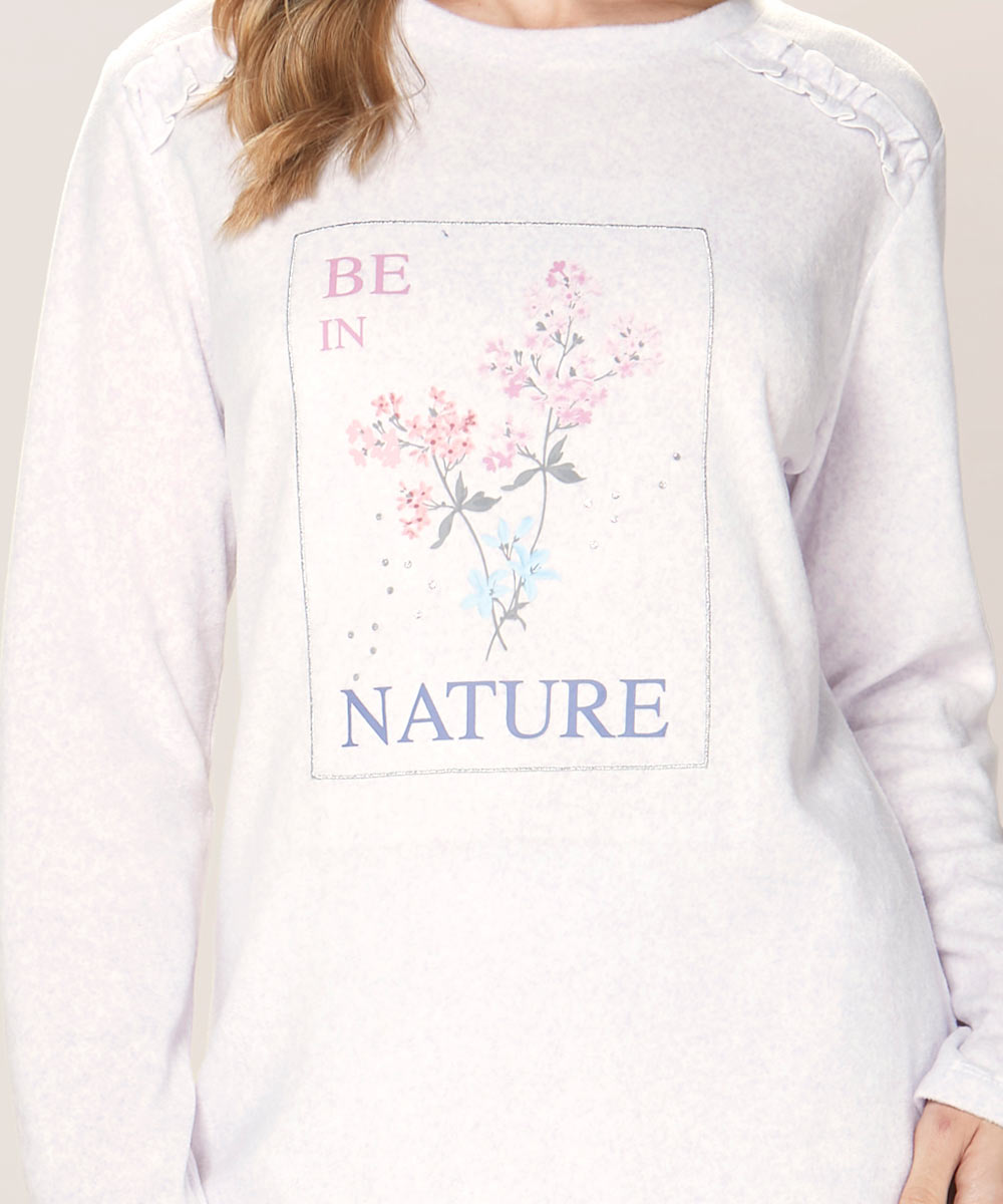 Pijama Mujer Micropolar Lila