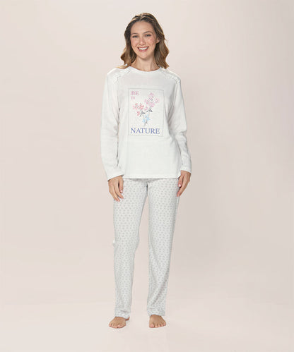 Pijama Mujer Micropolar Melange