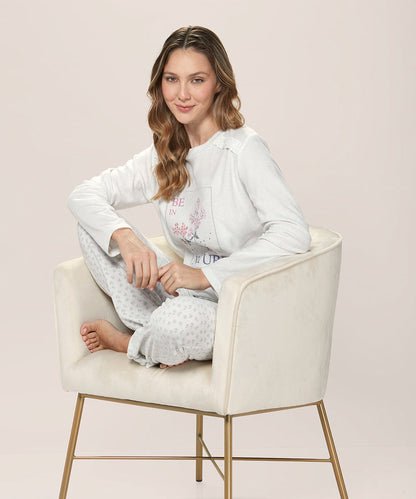 Pijama Mujer Micropolar Melange