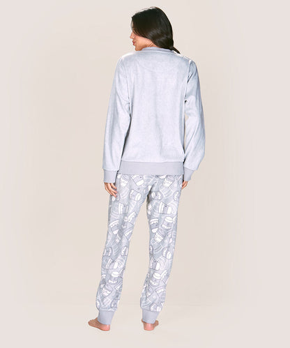 Pijama Mujer Micropolar Silver