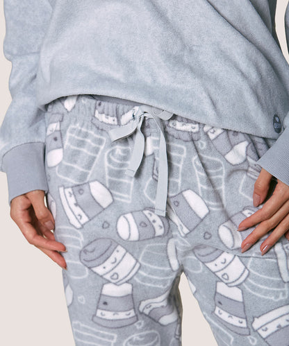 Pijama Mujer Micropolar Silver