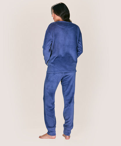 Pijama Mujer Polar Azul