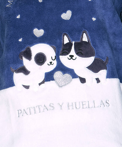 Pijama Mujer Polar Azul