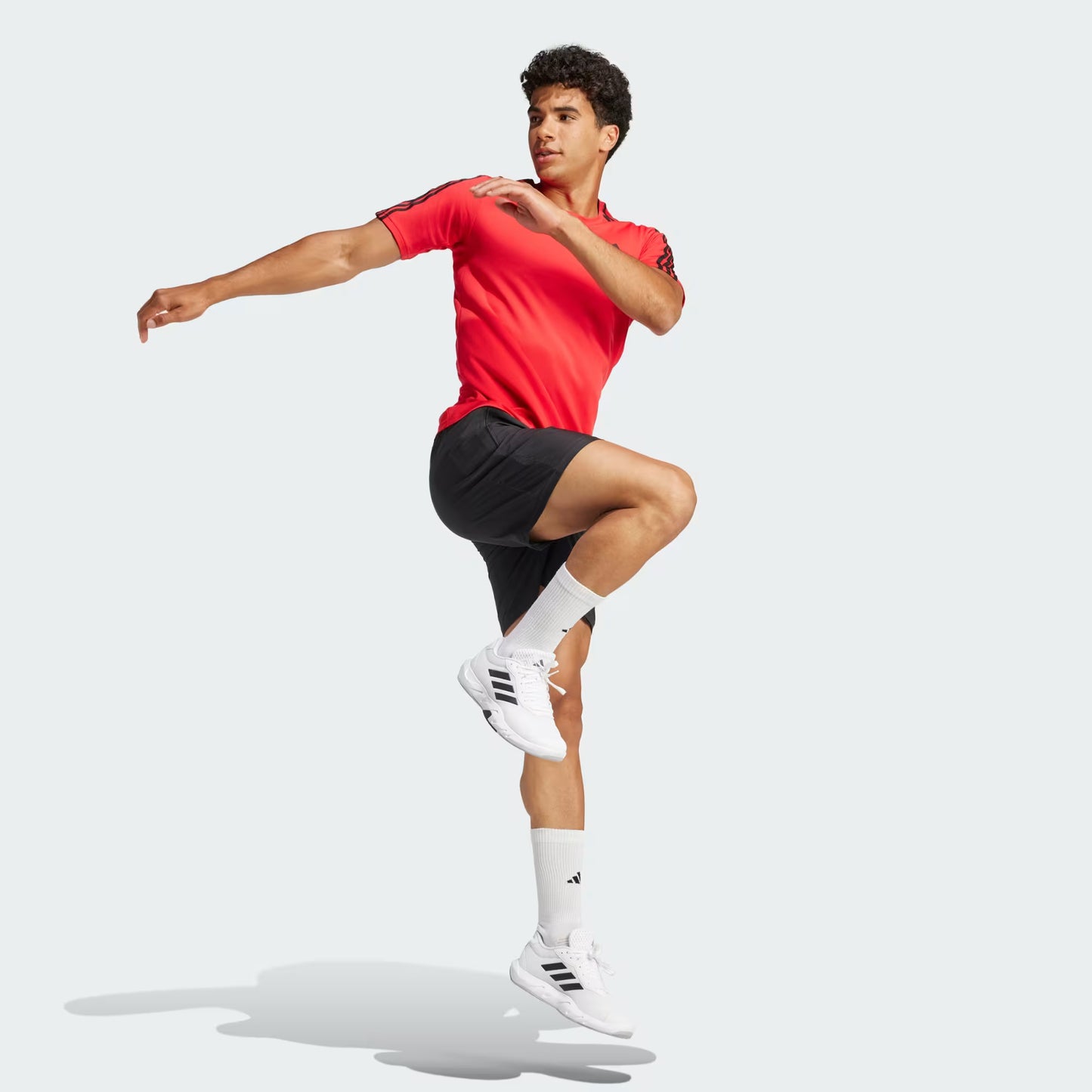 Polera Hombre Train Essentials 3-Stripes Red