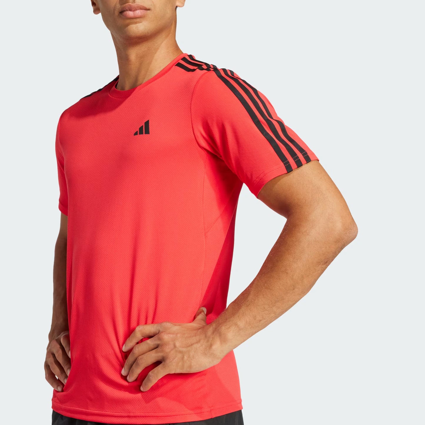 Polera Hombre Train Essentials 3-Stripes Red