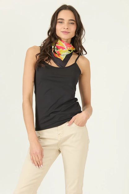 Polera Mujer Con Tirantes Negro