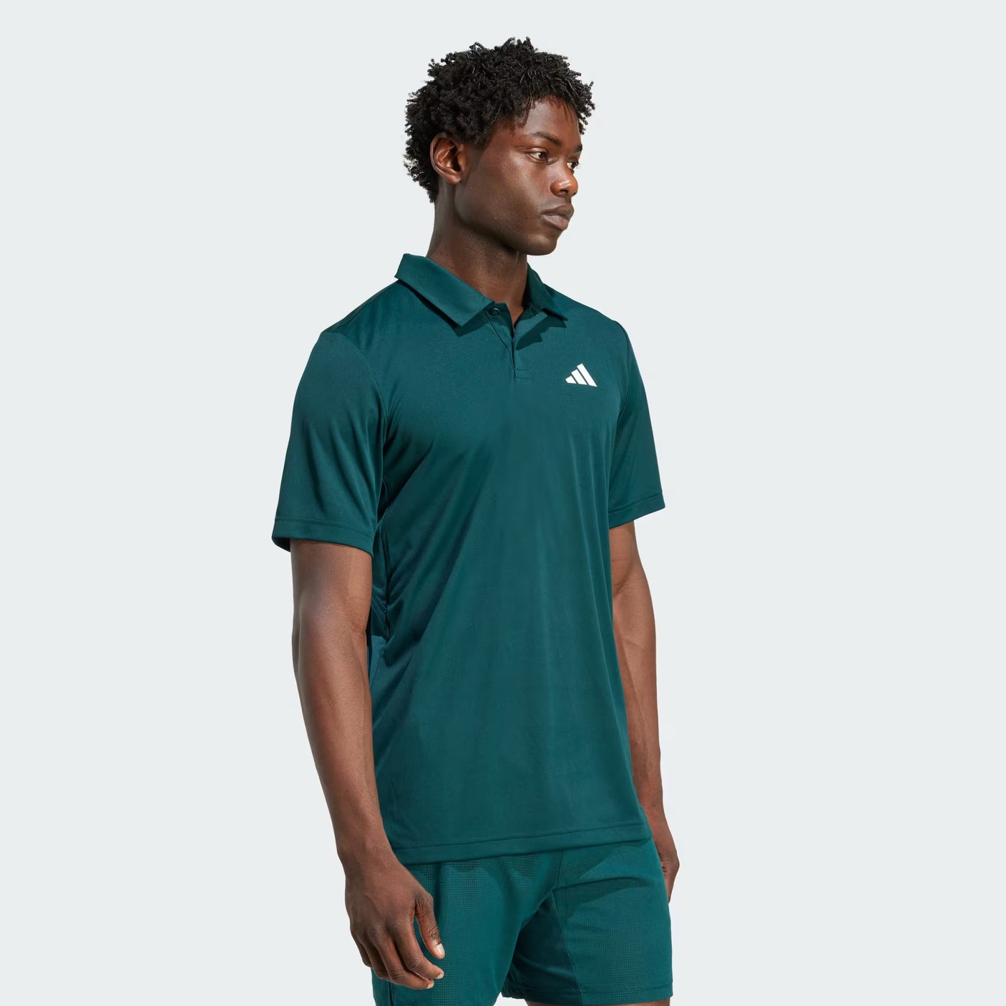Polera Hombre Cuello Club Tenis Verde Oscuro