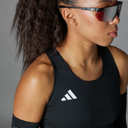 Polera Mujer Corta de Running Adizero Essentials Negra
