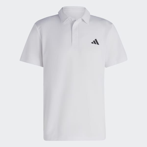 Polera Hombre Cuello Camisero Tennis Fab Blanco