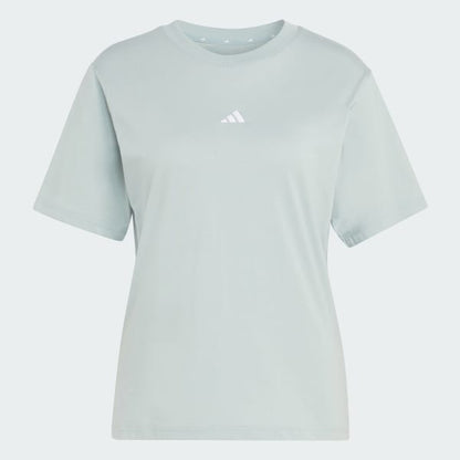 Polera Mujer Essentials Logo Pequeño Algodón Verde Claro