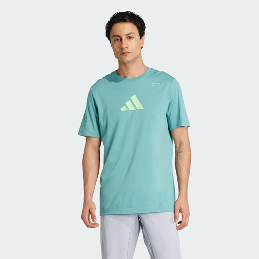 Polera Hombre Graphic Categoría Entrenamiento Climacool Preloved Teal
