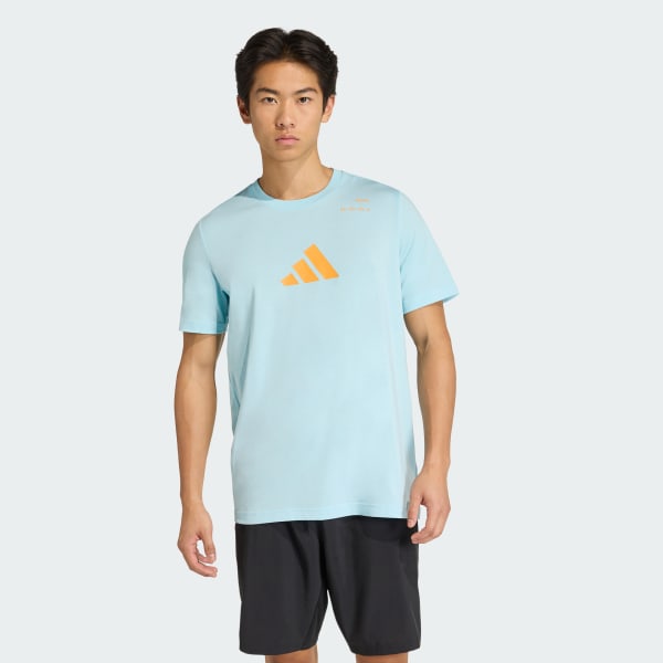 Polera HombreGraphic Padel Category Celeste