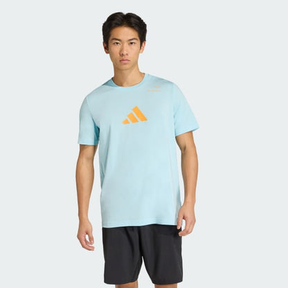 Polera HombreGraphic Padel Category Celeste