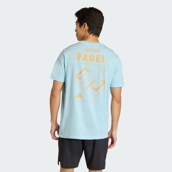 Polera HombreGraphic Padel Category Celeste