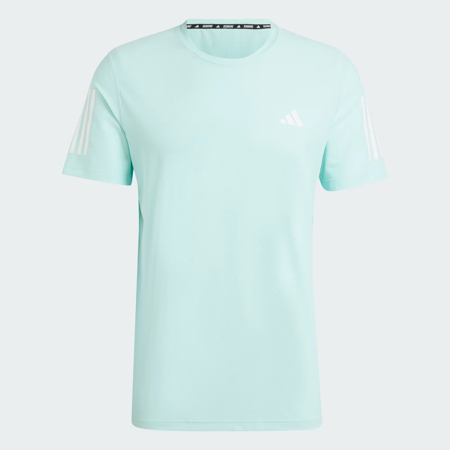 Polera Hombre Running Own the Run Semi Flash Aqua