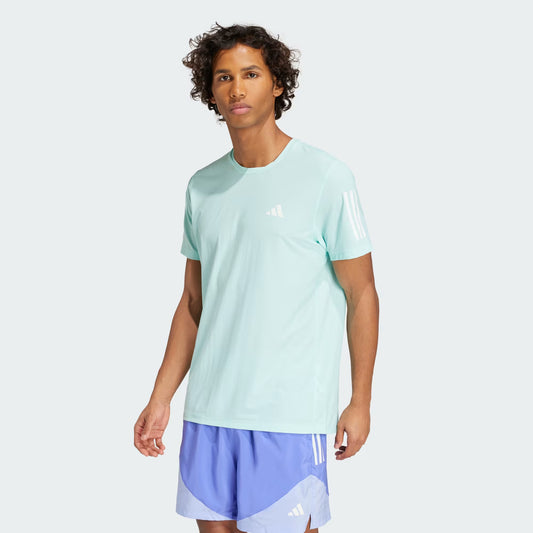 Polera Hombre Running Own the Run Semi Flash Aqua