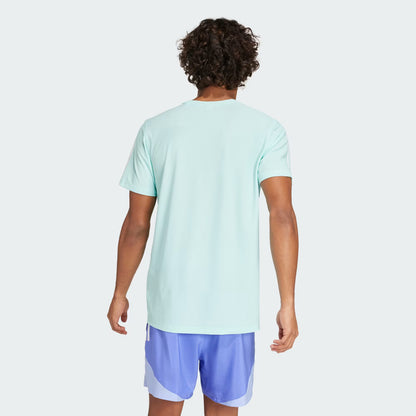 Polera Hombre Running Own the Run Semi Flash Aqua