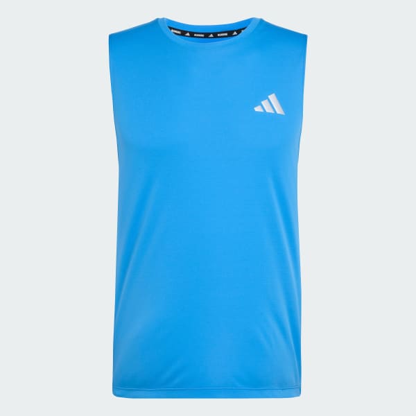 Polera Hombre Sin Mangas de Running adi365 Essentials Azul Real
