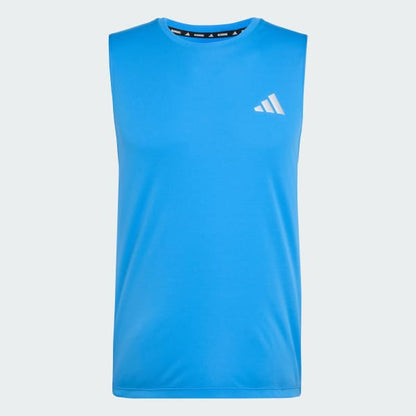 Polera Hombre Sin Mangas de Running adi365 Essentials Azul Real