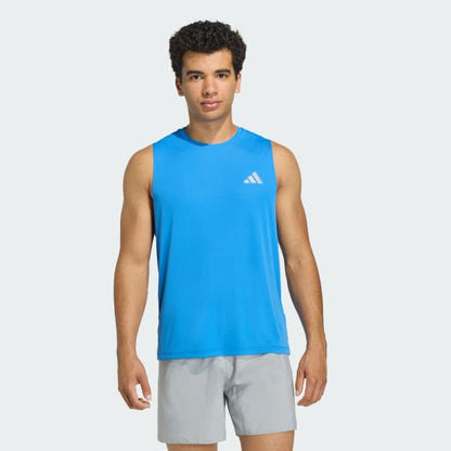 Polera Hombre Sin Mangas de Running adi365 Essentials Azul Real