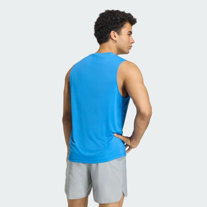 Polera Hombre Sin Mangas de Running adi365 Essentials Azul Real