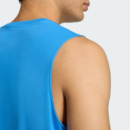 Polera Hombre Sin Mangas de Running adi365 Essentials Azul Real